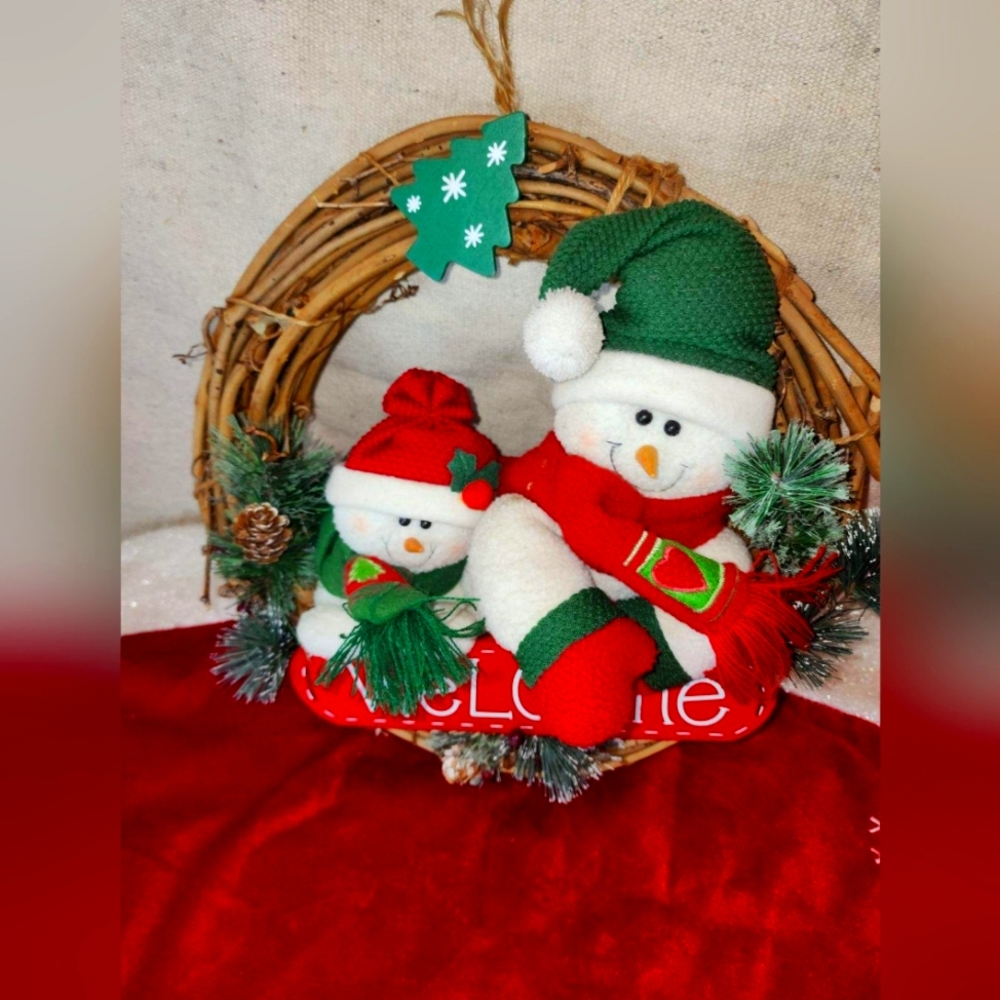 Snowman christmas wreath - Picture 1 of 2